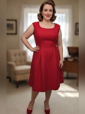 Vintage Y2K 9&Co Red Party Dress Size 16